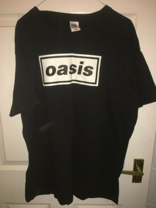 Vintage/retro Oasis Mens Xl Black/white Short Sleeved T - Shirt (vg Cond)