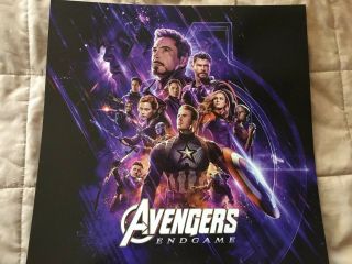 Avengers Endgame Redbox Sign Plastic Ad Movie Poster 14 "