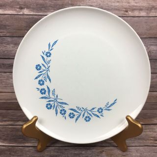 Set Of 4 Centura By Corning Dinner Plates Blue Cornflower Pattern 1960s 70s 10 "
