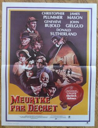 Murder By Decree Sherlock Holmes French Movie Poster 