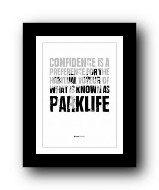 Blur Parklife ❤ Song Lyrics Typography Poster Art Print