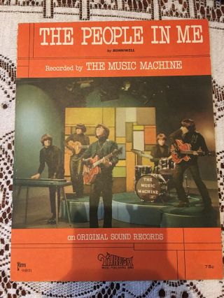 " The People In Me " The Music Machine Sheet Music 1966/1967 Vg,