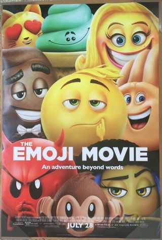 The Emoji Movie Poster 2 Sided Final Vf 27x40 T.  J.  Miller Anna Faris