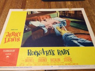 Rock A Bye Baby 1958 Jerry Lewis Us Lobby Card Set Of 8