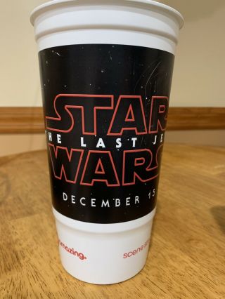 Amc “star Wars: The Last Jedi” (2017) Coca - Cola Souvenir Plastic Cup