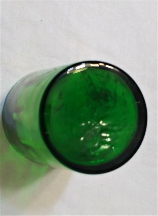 Vintage 1920 ' s Green Glass - Handpainted/Gold Enamel - Mini Drinking Glass 4