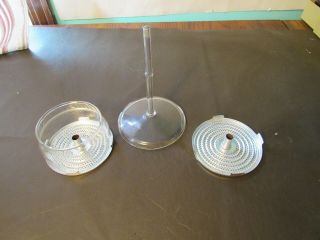 Vintage Pyrex Coffee Percolator Glass Stem Pump 9 Cup /metal Basket Pair