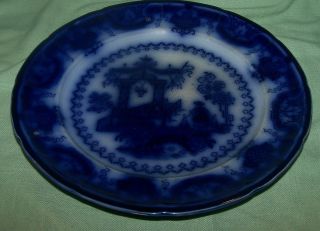 Antique Flow Blue Chinese Porcelain Plate T.  J.  & J.  Mayer