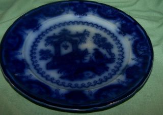 Antique Flow Blue Chinese Porcelain Plate T.  J.  & J.  Mayer 2
