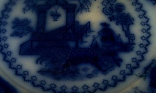 Antique Flow Blue Chinese Porcelain Plate T.  J.  & J.  Mayer 4