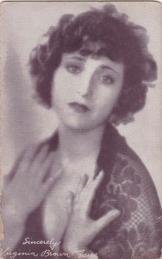 Virginia Brown Faire - Hollywood Silent Movie Star 1920s Arcade/exhibit Postcard