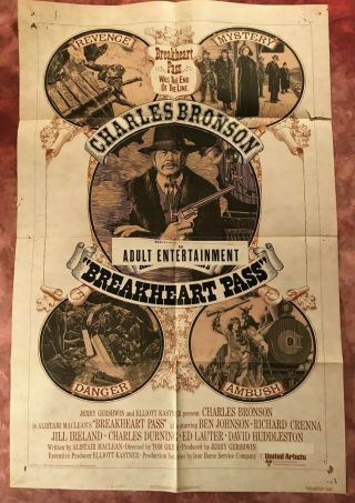 Breakheart Pass Western Charles Bronson One 1 - Sheet Movie Poster 27 X 41