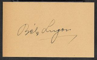 Bela Lugosi As Dracula Autograph Reprint On 1930s 3x5 Card