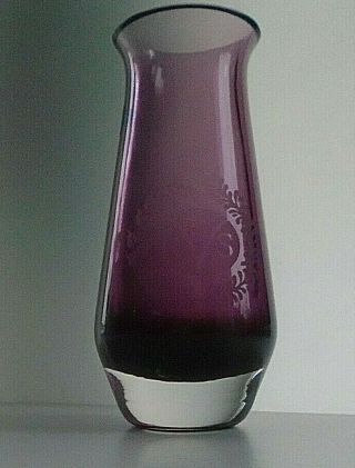 Vintage Caithness Glass Vase With The Women’s Royal Voluntary Service Wrvs Motif