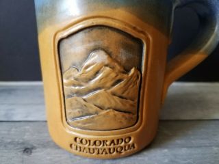 Cold Mountain Pottery Handmade Ceramic Mug Colorado Chautauqua AWARE Inc.  MT 7