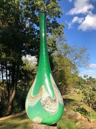 Midcentury Salviati Murano Glass Large Luciano Gaspari Sommerso Teardrop Vase