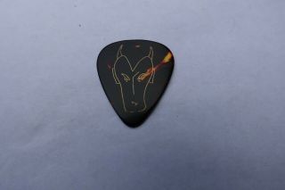 Joe Satriani Devil Face Tour Guitar Pick Chickenfoot Surfing Gold On Tortoise