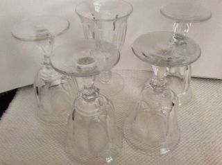 Imperial Glass Old Williamsburg Clear Pattern Water Stemware Goblet Set Of Five 3