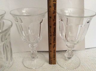 Imperial Glass Old Williamsburg Clear Pattern Water Stemware Goblet Set Of Five 4