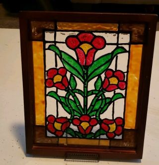 Leaded Hand Painted Stain Glass Framed Art