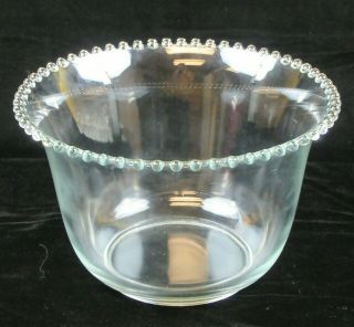 Vintage Imperial Candlewick Torte Cocktail Punch Bowl Beaded Edge 11 3/4 "