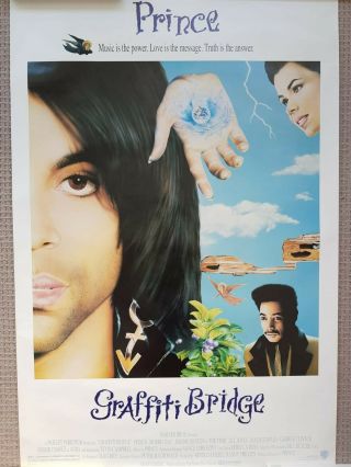 Prince Graffiti Bridge Authentic 1990 Us Double Sided Movie Poster.