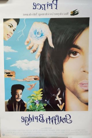 PRINCE Graffiti Bridge authentic 1990 US double sided movie poster. 2