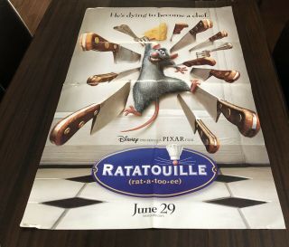 Ratatouille Movie Poster Ds 27x40 Disney Pixar 2006