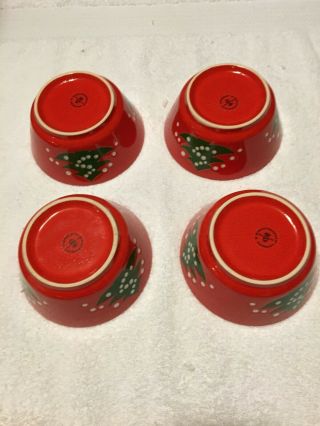 Waechtersbach Set Of 4 Small Christmas Bowls