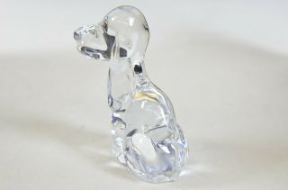 Daum France Crystal Basset Hound Dog Paperweight Figurine 2