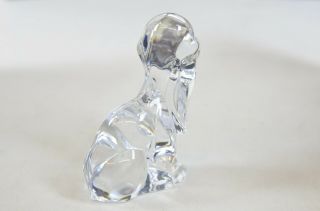 Daum France Crystal Basset Hound Dog Paperweight Figurine 3