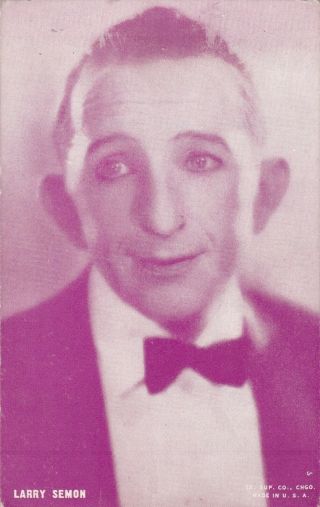 Larry Semon - Hollywood Silent Movie Star/actor 1920s Arcade/exhibiit Card