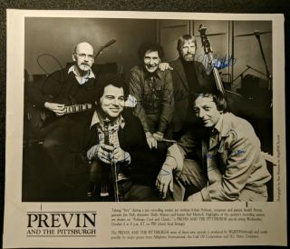 Jim Hall Yitzhak Perlman Shelley Manne Andre Previn Red Mitchell Signed Photo