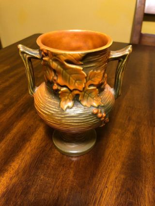 Roseville Pottery Bushberry Russet Vase 156 - 6