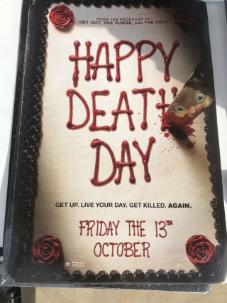 Happy Death Day - 13 X 19 Promo Movie Poster And Real 2017 Horror