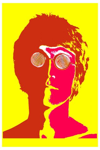The Beatles Psychedelic 4 Poster Set 1967 12x18 John,  Paul,  George & Ringo