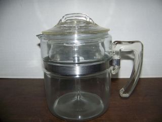 Vintage Pyrex 7824 Flameware Percolator Coffee Pot 4 Cup 7824 - B