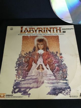 1986 " The Labyrinth " Laser Disc Movie David Bowie