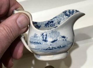 Antique Staffordshire Blue Transfer " Brosely " Child 