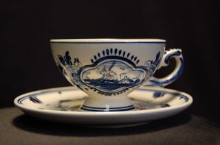 Delft Blauw Hp Holland Demitasse Teacup & Saucer Set