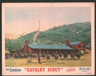 Cavalry Scout Lobby Card (fine -) Movie Poster Art 1951 Us Army Rod Cameron 130