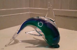 Murano Glass Dolphin By V Nason & C Murano Italy