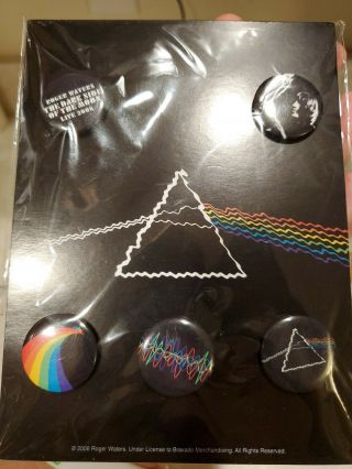 Roger Waters The Dark Side Of The Moon Concert Live 2006 Button Pin Set Of 5