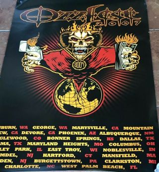 Rare Ozzfest 2007 Concert Music Tour Poster