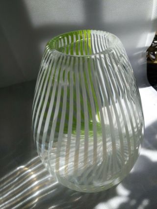 Mid Century Mezza Filigrana Murano Glass Vase Dino Martens Aureliano Toso 6