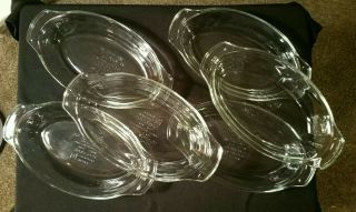 3 Anchor Hocking 16 Oz Clear Glass Oval Baking Dish 