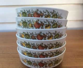 Set Of 6 Centura By Corning Spice O Life Bowls 4 3/4” Stackable