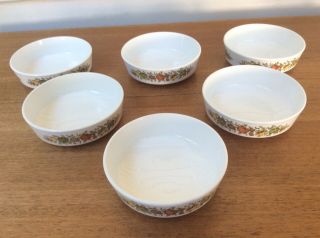 Set Of 6 Centura by Corning Spice O Life Bowls 4 3/4” Stackable 3