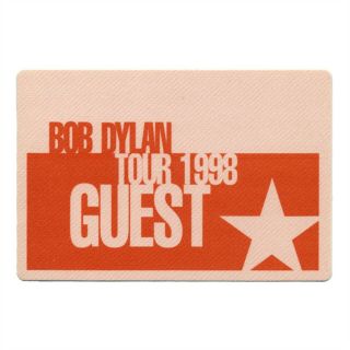 Bob Dylan Authentic Guest 1998 Tour Backstage Pass