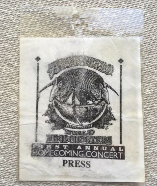 Armadillo World Headquarters First Annual Homecoming Concert Press Pass